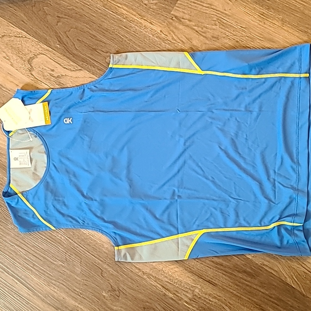 Little Donkey Andy Men's Workout Sleeveless Shirt Mesh Quick Dry Tank Top, Blue
